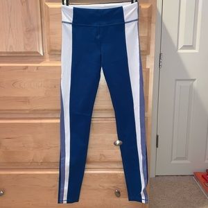 Girl’s Athleta Navy Side-Striped Leggings